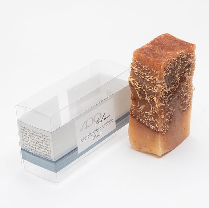 Terra Rossa 400Below - Dead Sea Mineral Scrub Soap with Loofah (Peach)